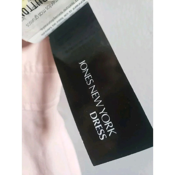 Jones New York Dress Women's 12 Pink  Silk Linen Blend  Knee-length Pockets NWT - Picture 6 of 8